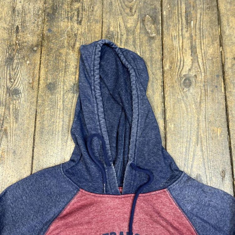 Levis Hoodie Spellout Y2K Pull Over Sports Sweatshirt, Red Blue, Mens Medium 7