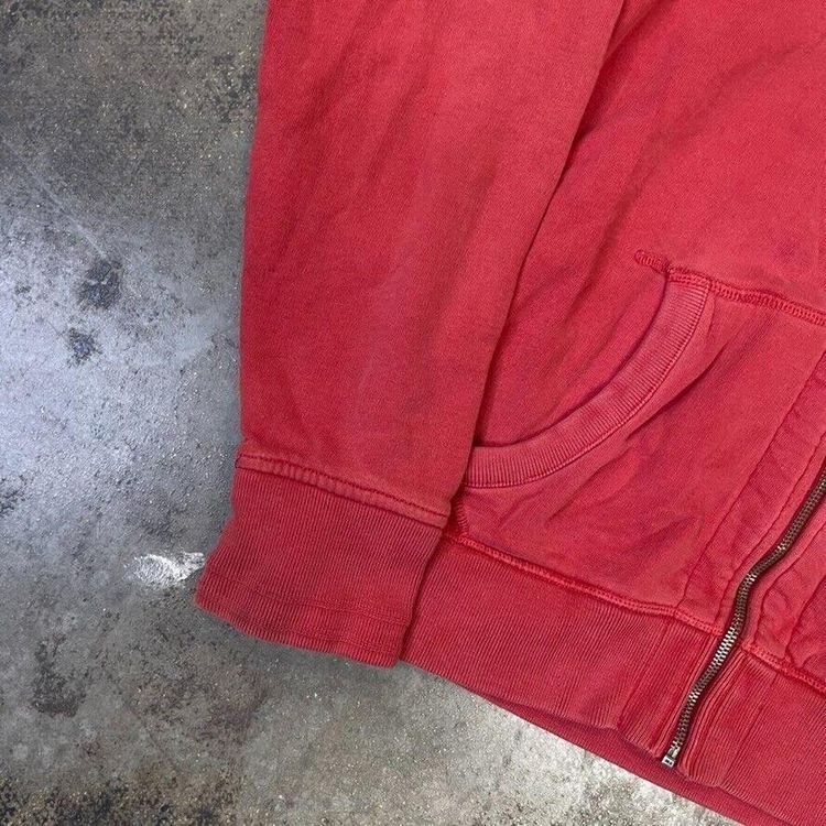 Ralph Lauren Polo Hoodie Vintage Y2K Full-Zip Sweatshirt, Pink Red, Mens Medium 5