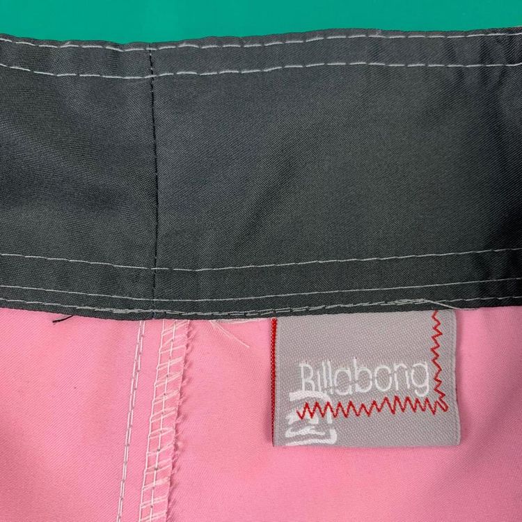 Billabong Graphic Spellout Board Shorts Swimming Swim Trunks Pink W34 image 2