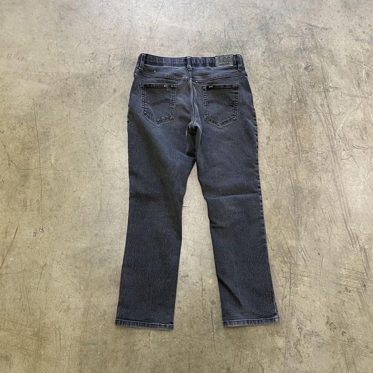 Lee Denim Jeans 90s Straight Leg Vintage Trousers, Washed Black, Womens 30" image 1