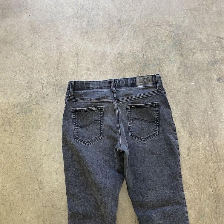 Lee Denim Jeans 90s Straight Leg Vintage Trousers, Washed Black, Womens 30" image 3