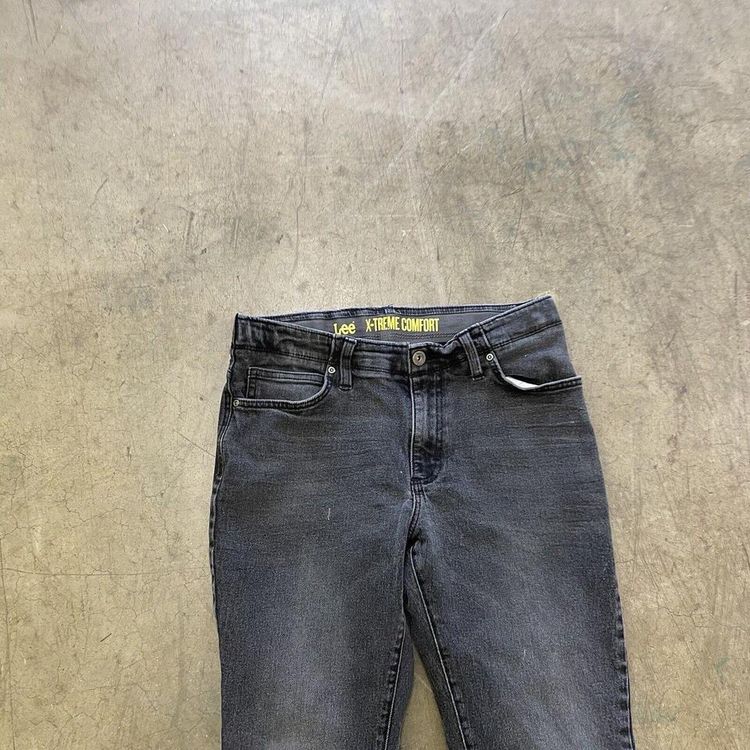Lee Denim Jeans 90s Straight Leg Vintage Trousers, Washed Black, Womens 30" image 6