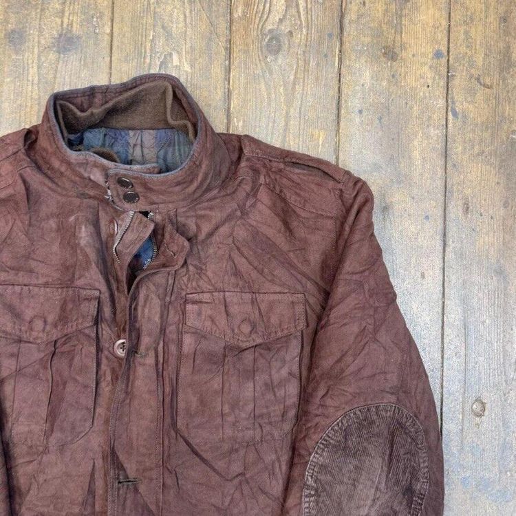 Tommy Hilfiger Over Coat Y2K Full Zip Quilt Lined Jacket, Brown, Mens XL image 2