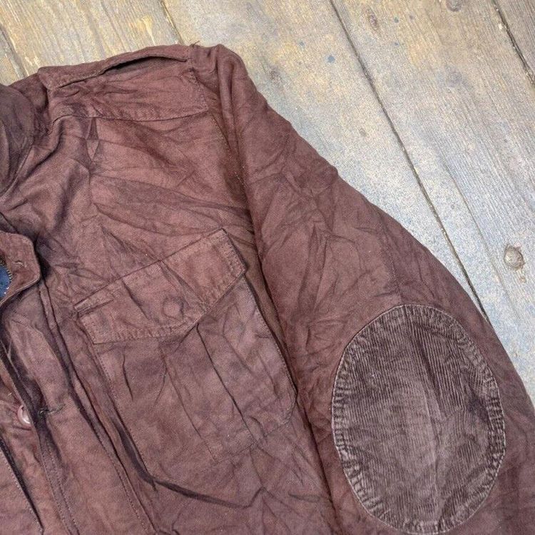 Tommy Hilfiger Over Coat Y2K Full Zip Quilt Lined Jacket, Brown, Mens XL image 4