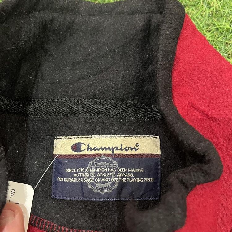 Red Vintage Champion fleece body warmer image 3