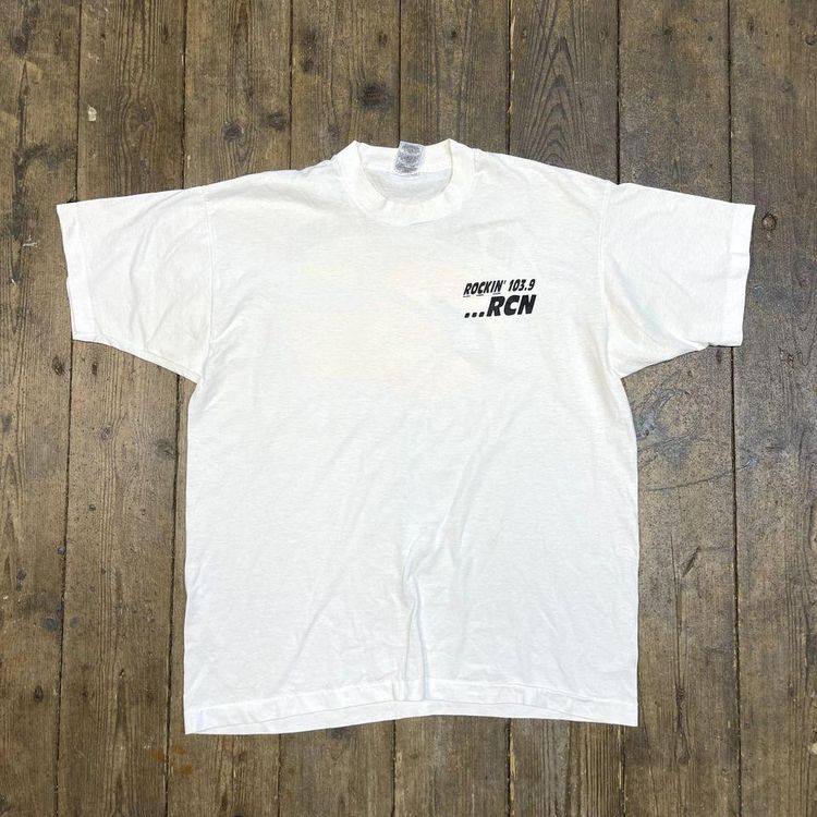 Vintage T-Shirt Y2K Graphic Rock Single Stitch Tee, White, Mens XL image 4