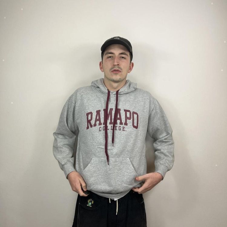 Vintage Grey College hoodie image 2