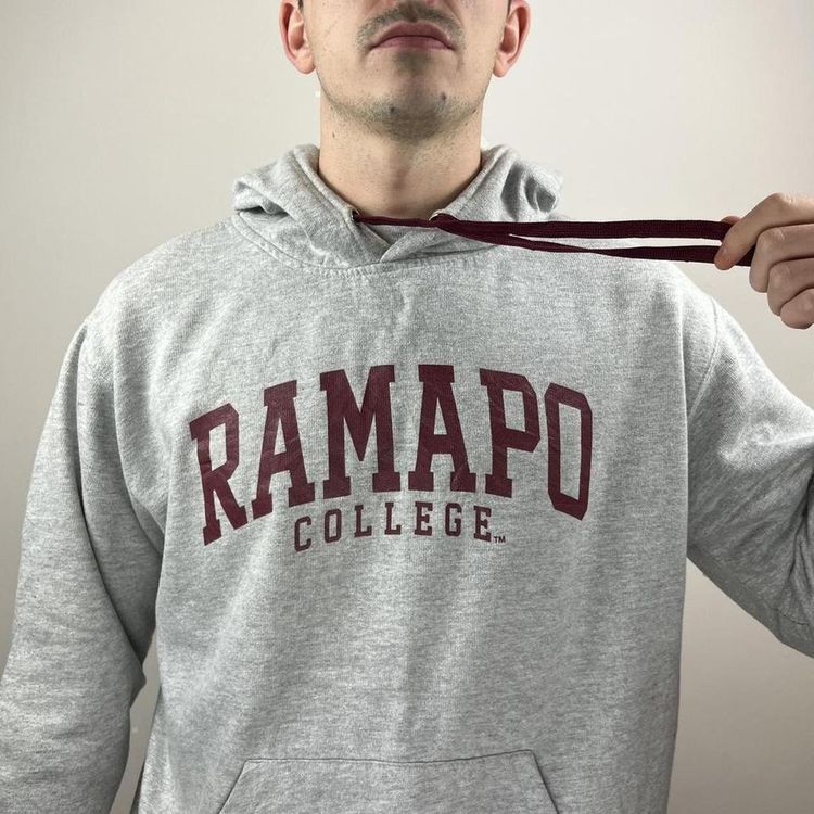 Vintage Grey College hoodie image 3