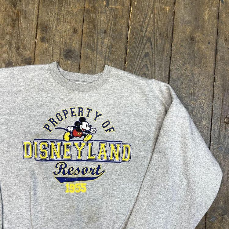 Disney Land Sweatshirt Pull Over Mickey Mouse Jumper, Grey, Mens XL image 2