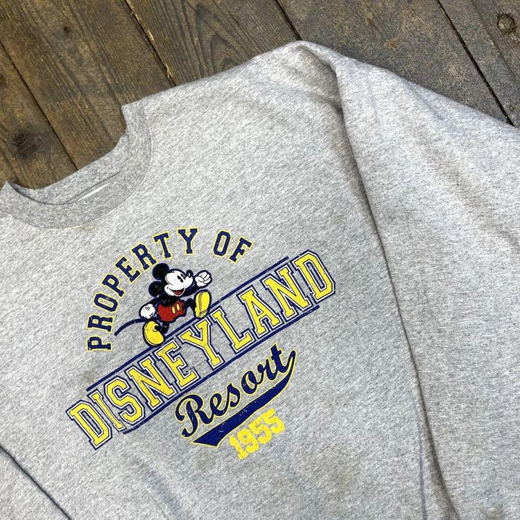 Disney Land Sweatshirt Pull Over Mickey Mouse Jumper, Grey, Mens XL image 4