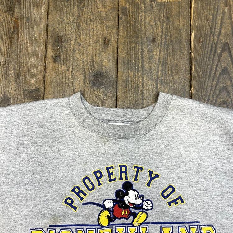 Disney Land Sweatshirt Pull Over Mickey Mouse Jumper, Grey, Mens XL image 7