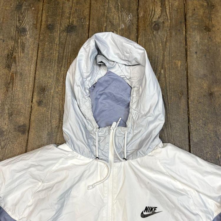 Nike Track Jacket Y2K Full Zip Swoosh Jacket, White Grey, Womens 2XL 7