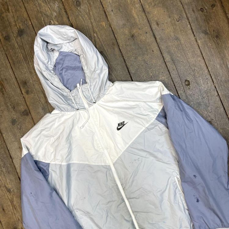 Nike Track Jacket Y2K Full Zip Swoosh Jacket, White Grey, Womens 2XL 3