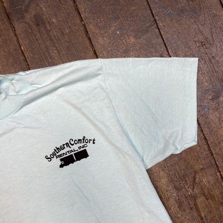 Vintage Graphic T-Shirt Southern Comfort Single Stitch Tee, Blue Mens Large 6
