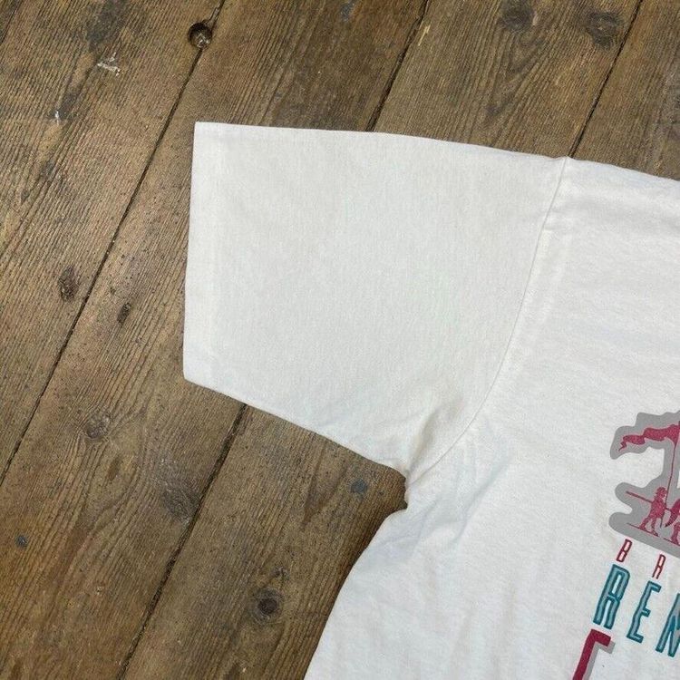 T-Shirt Vintage Graphic Renaissance Fair Print Single Stitch Tee, White, Mens XL 5