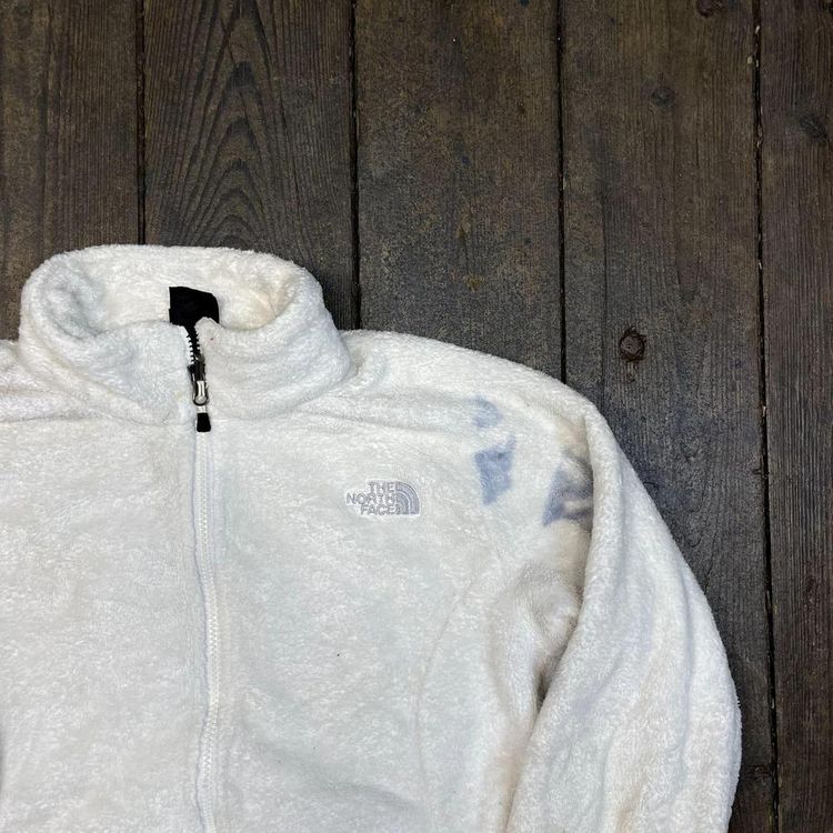 The North Face Fleece Teddy Soft Y2K Full-Zip Outdoor Jacket White Womens Medium image 2