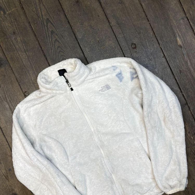 The North Face Fleece Teddy Soft Y2K Full-Zip Outdoor Jacket White Womens Medium image 3