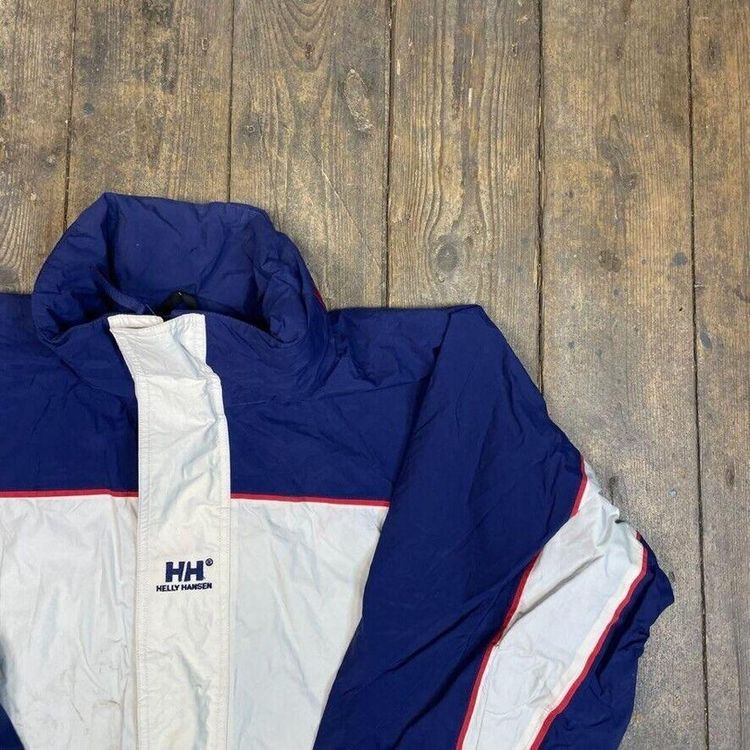 Helly Hansen Rain Coat Full Zip Vintage Sports Jacket, White, Mens Large image 2