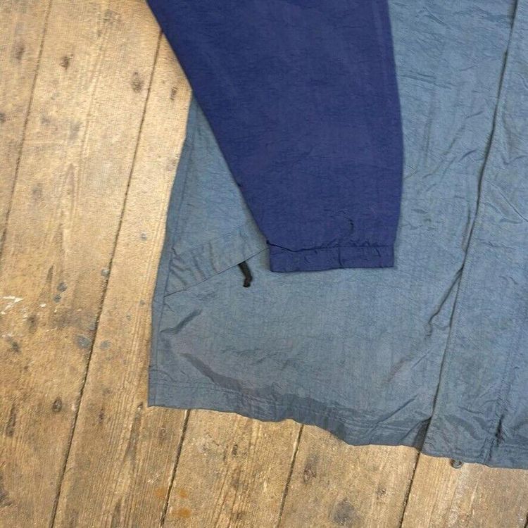 Nike Rain Jacket Full Zip Vintage 90s Swoosh Parka Coat, Blue, Mens 2XL 6