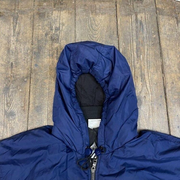 Adidas Rain Jacket 90s Vintage Fleece Lined Sports Coat, Navy, Mens Medium 6