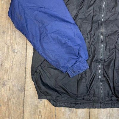 Adidas Rain Jacket 90s Vintage Fleece Lined Sports Coat, Navy, Mens Medium 5