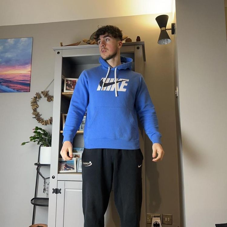 Vintage Nike Club Embroidered Spellout Hoodie image 3