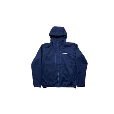 Gore Tex Berghaus Technical Hoodie in black with logo on the front on the chest, two zip closure poc 1
