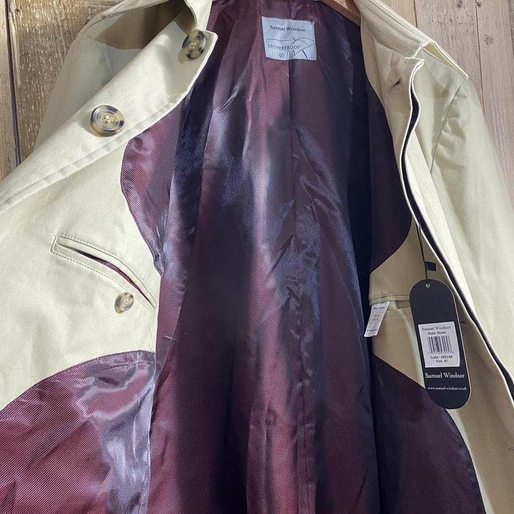 Mens Camel Trench Coat image 6
