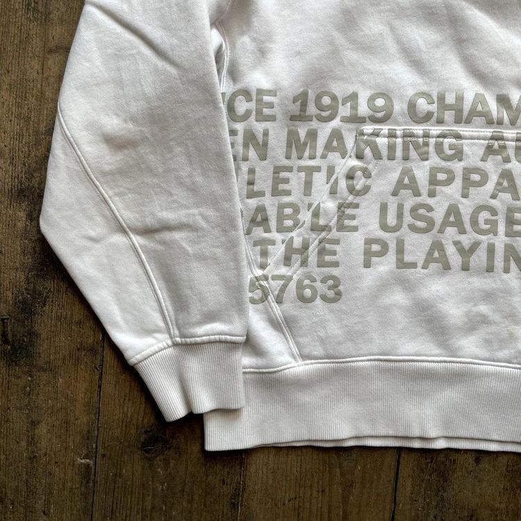 Champion Hoodie Pull Over Spellout Sports Sweatshirt, White, Mens XL 5