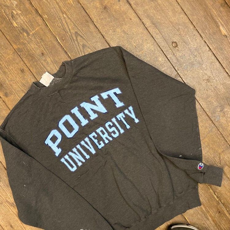 Champion Sweatshirt Vintage Y2K Spellout Sports Jumper, Grey, Mens Medium 3