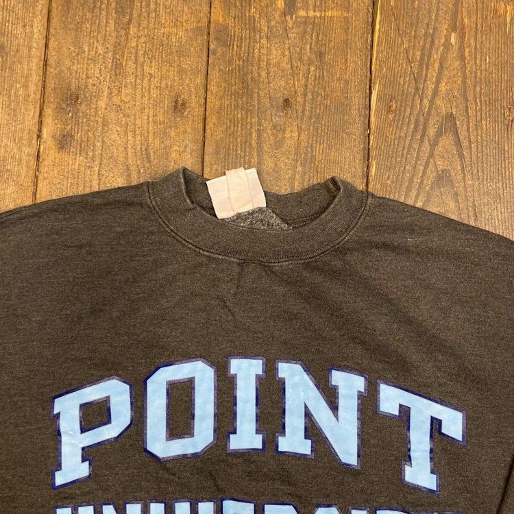 Champion Sweatshirt Vintage Y2K Spellout Sports Jumper, Grey, Mens Medium 6