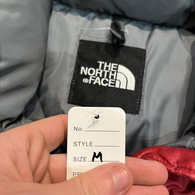 Womens Red/Orange The North Face 700 puffer coat 4