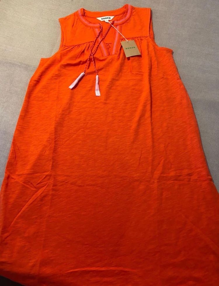 Boden Orange Sleeveless Dress 4R  2