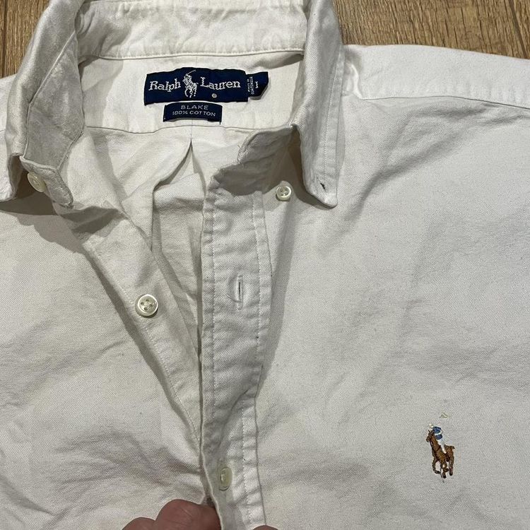 White Ralph Lauren Blake Cotton Short Sleeve Shirt L/XL 2