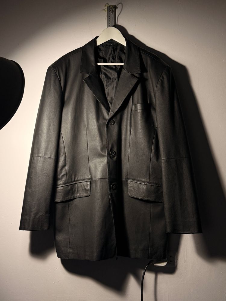 C&A Black Leather Blazer Jacket product image