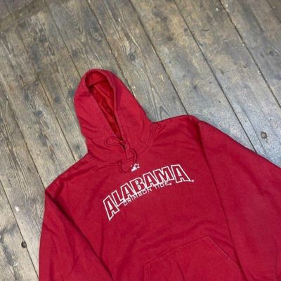 Starter Hoodie Vintage Alabama Y2K Sports Sweatshirt, Red, Mens XL 3