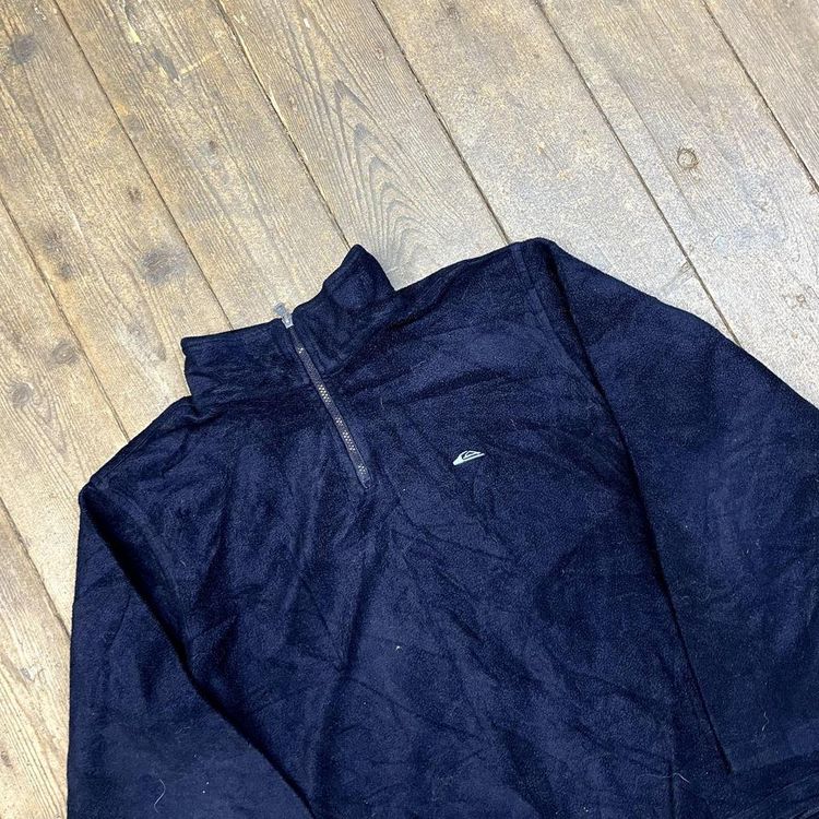 QuickSilver Sweatshirt Fleece Half- Zip Sports Jumper, Navy, Mens Small 3