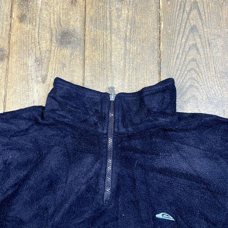 QuickSilver Sweatshirt Fleece Half- Zip Sports Jumper, Navy, Mens Small 7