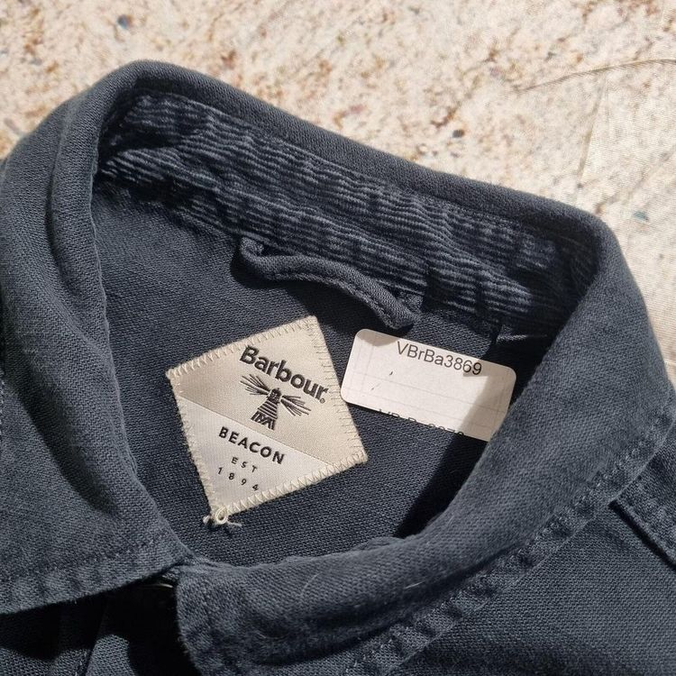 Barbour Wyke Overshirt Navy - Blue - Size S 3