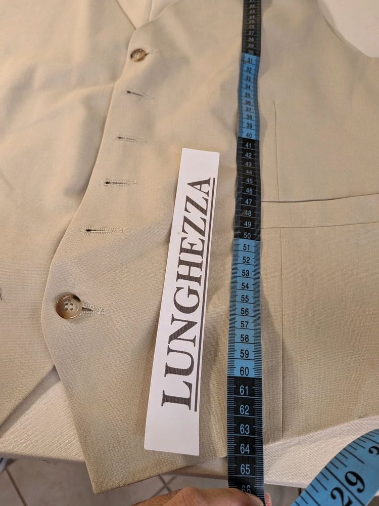 Abito Uomo 3 pezzi Travel master giacca, gilet e pantalone beige sabbia tg54 imagen 9