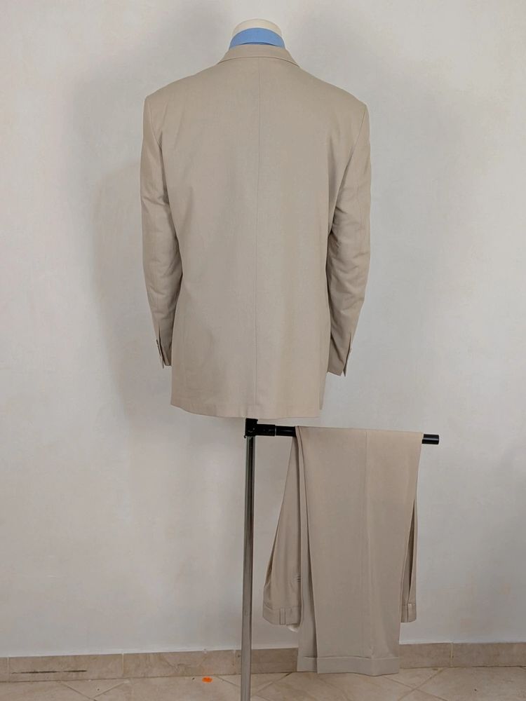 Abito Uomo 3 pezzi Travel master giacca, gilet e pantalone beige sabbia tg54 imagen 4