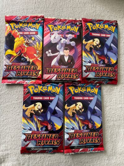 5 x Pokemon Trading Card Game Scarlet & Violet Destined Rivals Booster Packs