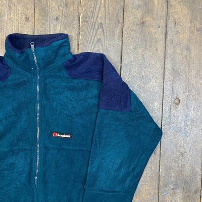 Berghaus Fleece Full-Zip Outdoor Hiking Sports Jacket, Green, Mens Large 2