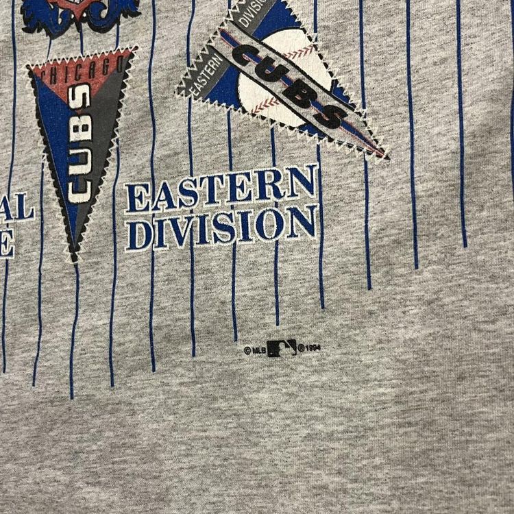 Grey & blue Team Rated Chicago Cubs 90s t-shirt image 2