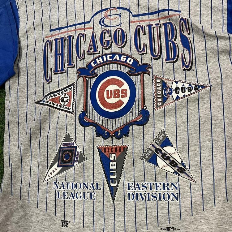Grey & blue Team Rated Chicago Cubs 90s t-shirt image 3
