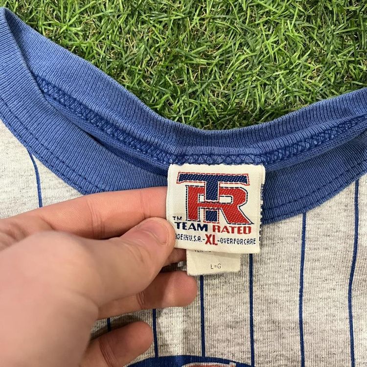 Grey & blue Team Rated Chicago Cubs 90s t-shirt image 4