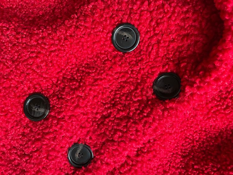 Zara Woman Red Double-Breasted Coat 2