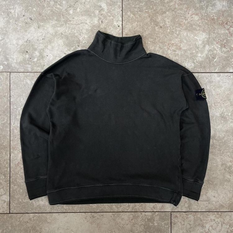 Vintage 90s Stone Island Khaki Turtleneck Jumper