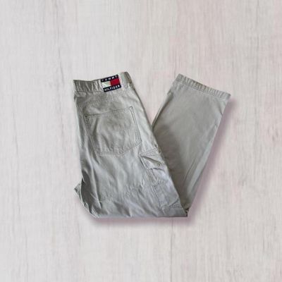90s Cream Hilfiger Trousers 1