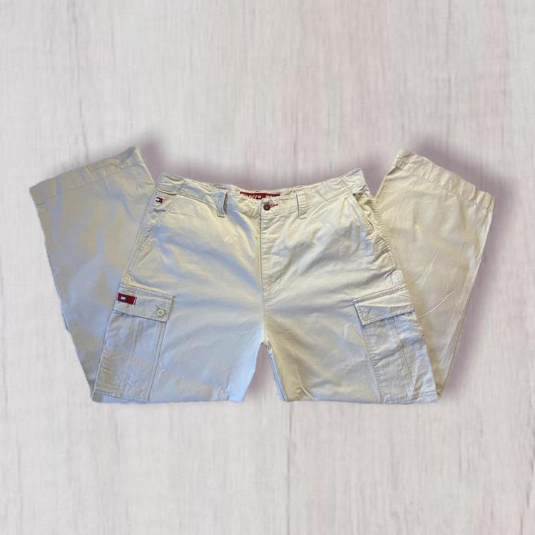 90s Cream Hilfiger Cargos image 3